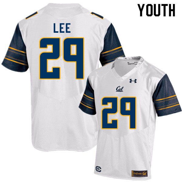 Youth #29 Aidan Lee Cal Bears College Football Jerseys Sale-White - Click Image to Close